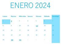 CALENDARIO DEL CONTRIBUYENTE ENERO 2024