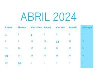 CALENDARIO DEL CONTRIBUYENTE ABRIL 2024