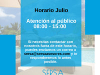 Horario Especial Julio