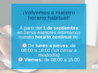 ¡Volvemos a nuestro horario habitual!